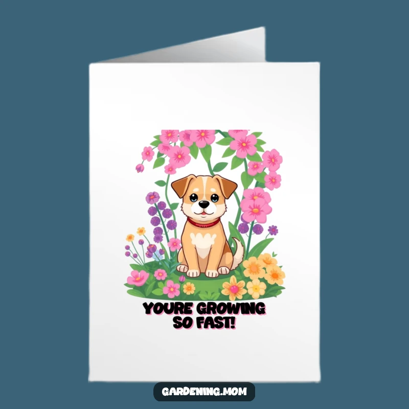 Free Printable Congrats Card: Garden Dog's Peace, a joyful DIY gift