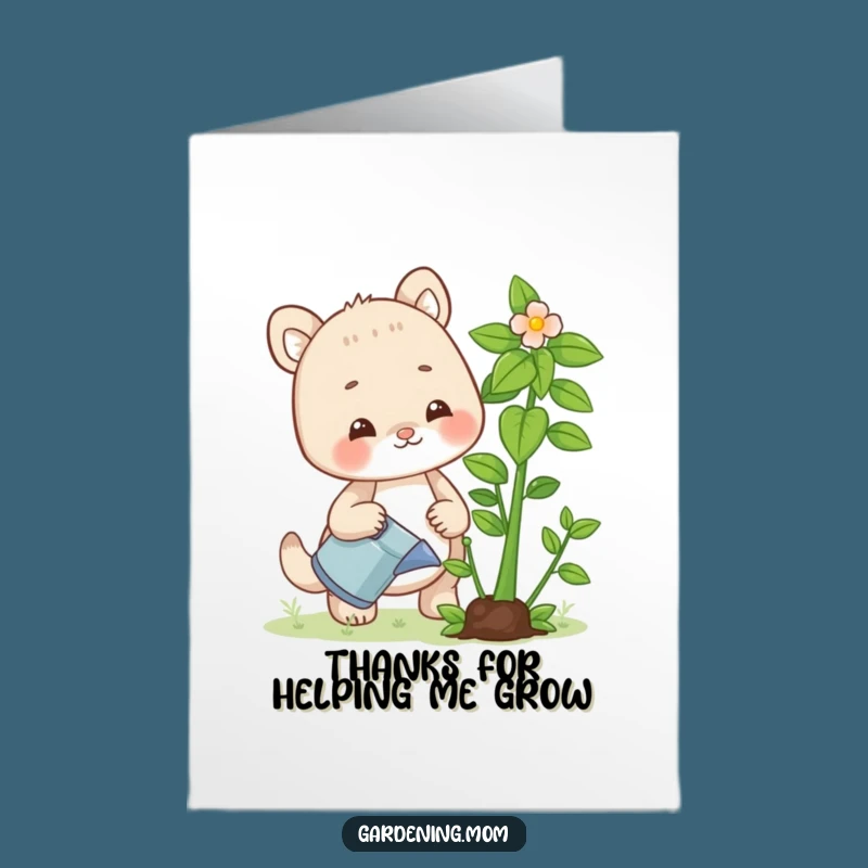 Free Printable Gardener Mom Card: Thank You for Nurturing Me
