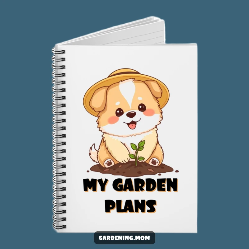 Funny Mama Dog Gardener Journal - Cute Planting Pup Notebook Gift