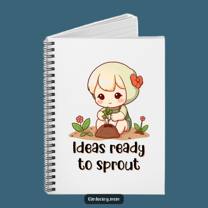 Funny Cute Gardening Character Notebook - Gentle Seed Planting Journal
