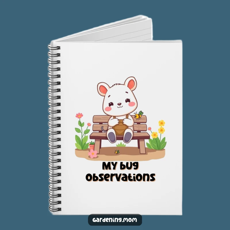 Funny Gardening Animal Notebook: Cheerful Critter Admires Bug, Inspiring Funny Gift