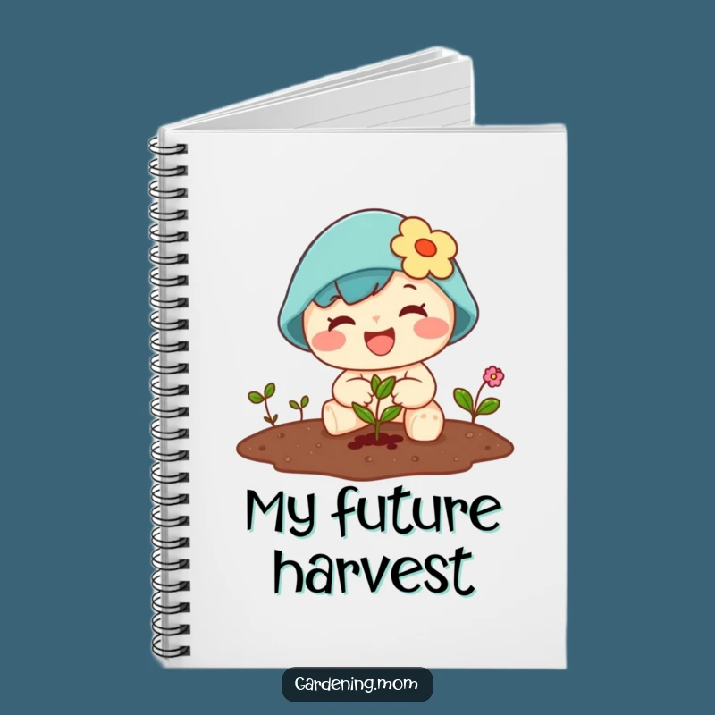 Funny Kawaii Gardener Notebook: Journaling Planting Seed Character Gift
