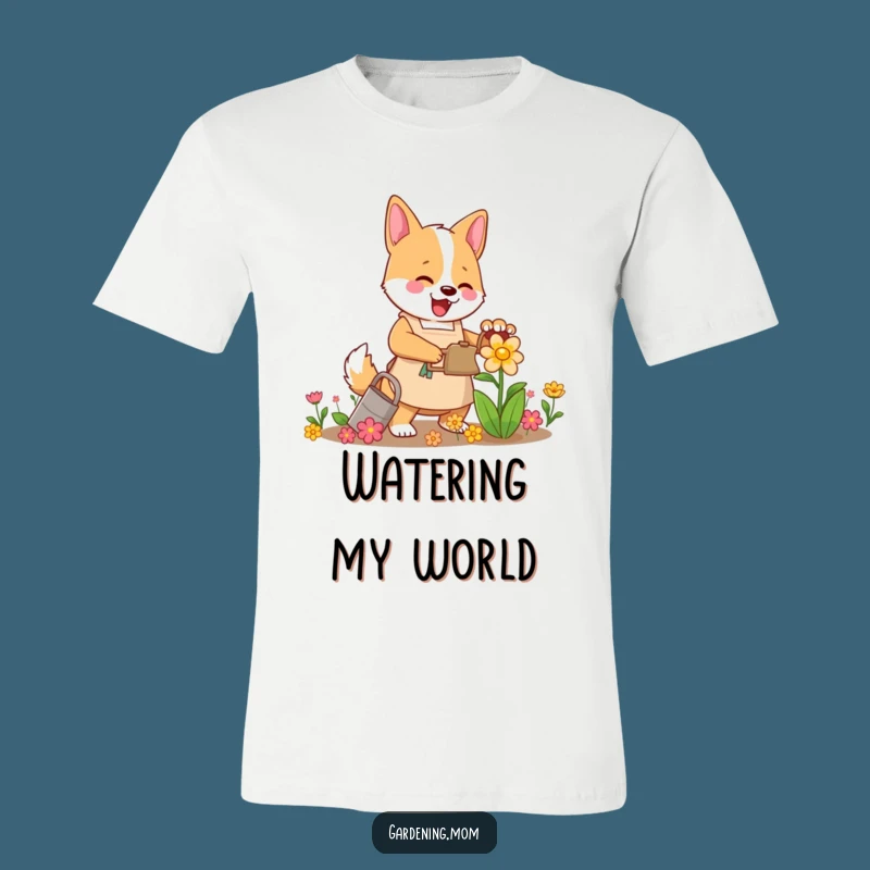 Funny Mama Dog Gardener T-Shirt - Cheerful Flower Watering Tee Gift