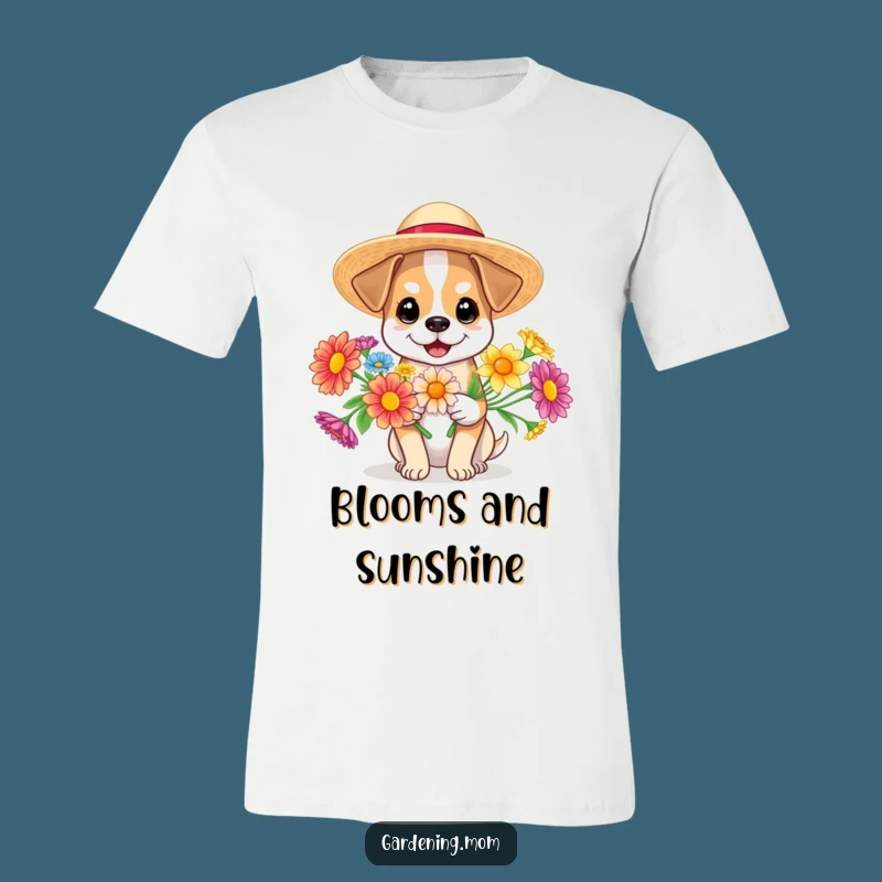 Funny Summer Dog T-Shirt: Bloom with Joy, A Perfect Funny Gift
