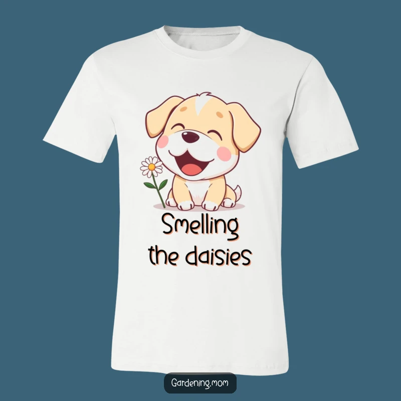 Funny Mama Dog Daisy T-Shirt - Delighted Flower Pup Tee