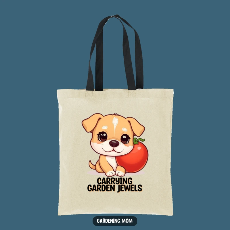 Funny Mama Dog Tomato Tote Bag - Garden Fresh Humor Gift