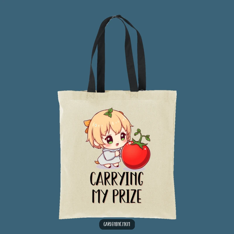 Funny Tomato Grocer Tote Bag: Character's Delightful Haul for a Humorous Shopping Gift