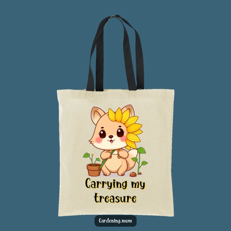 Funny Sunflower Gardener Tote Bag: Carry Your Blooms with Pride!