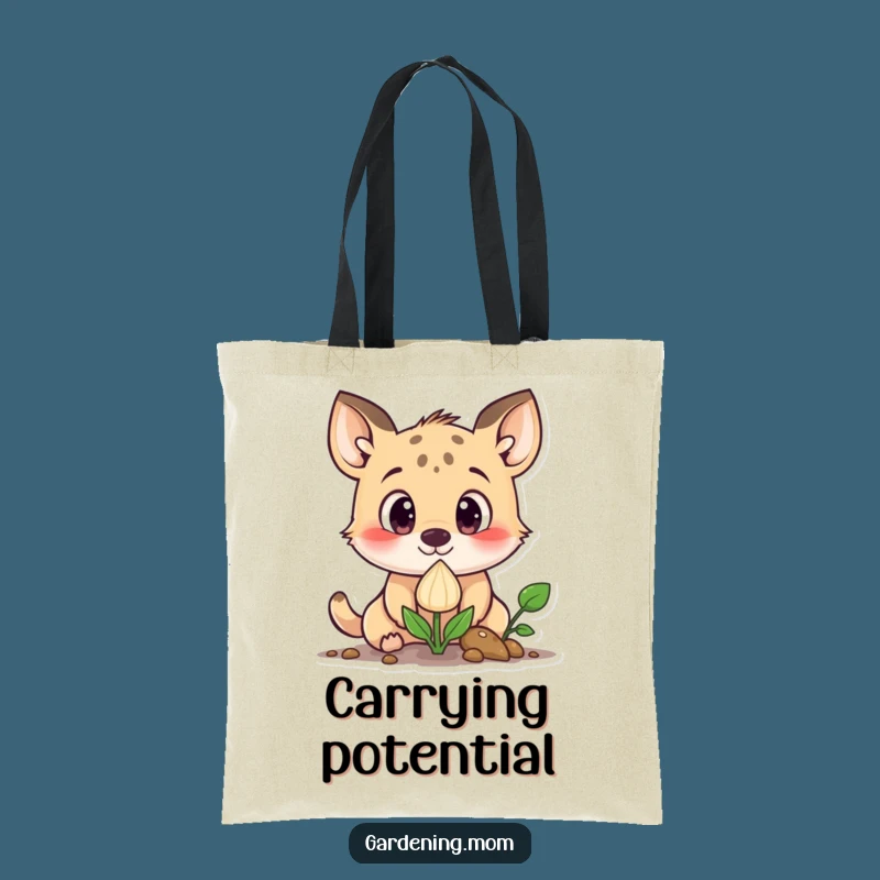 Funny Curious Animal Sprouting Seed Tote Bag: Carry Your Curiosity in Style