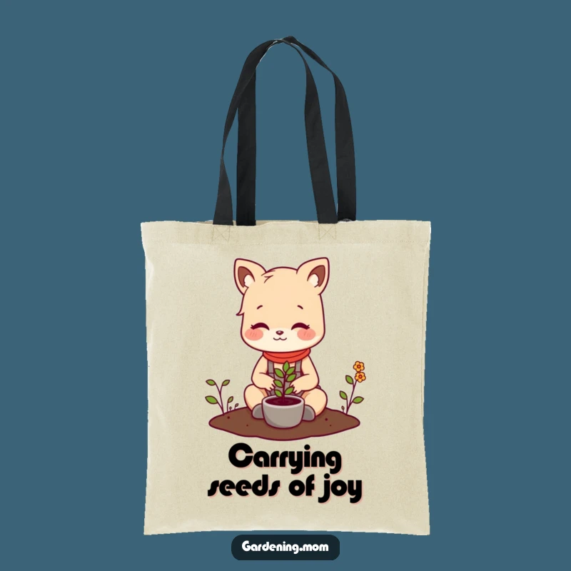 Funny Gardening Mom Animal Tote Bag Planting Seedling - Carry Your Greens in Style!