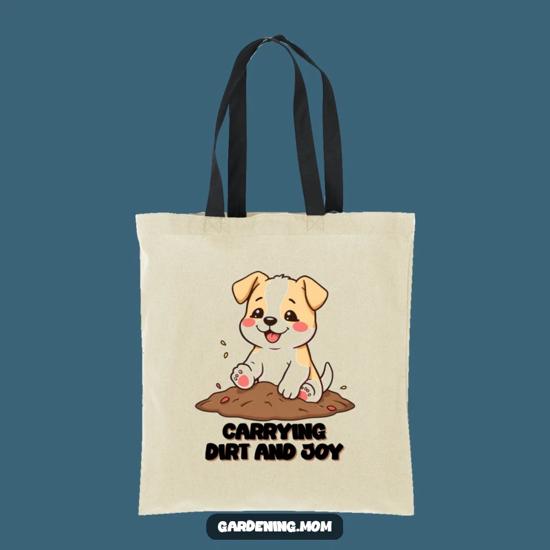 Funny Dog Gardener Tote Bag: Satisfied Paws' Hilarious Post-Work Shopping Gift