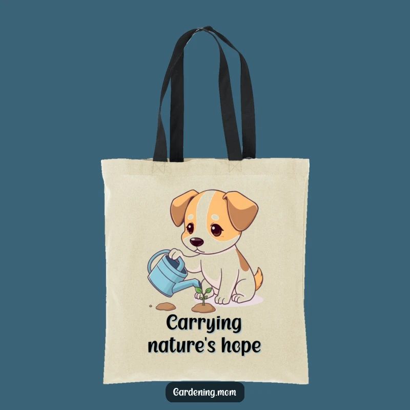 Funny Hopeful Dog Tote Bag: Carry Your Essentials with This Hilarious Gift