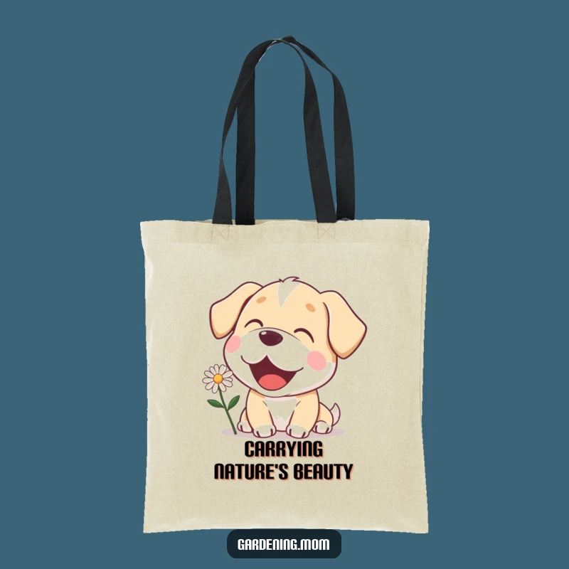 Funny Mama Dog Daisy Tote Bag - Floral Companion Gift